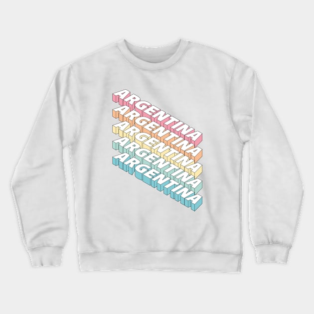 Argentina rainbow Crewneck Sweatshirt by stu-dio-art
